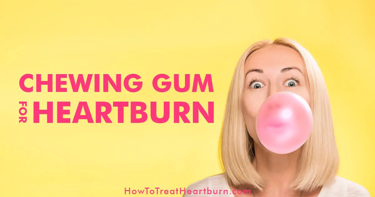 Chewing Gum for Heartburn: Do you get heartburn after meals? Chewing gum for acid reflux is a natural remedy that can eliminate heartburn and other acid reflux symptoms. Chewing gum gets the salivary glands going. Saliva is a natural acid reducer that contains bicarbonate, an antacid. Saliva also acts as an acid rinse and digestive aid that can eliminate acid reflux symptoms. There’s also a 4th way chewing gum relieves acid reflux symptoms...
