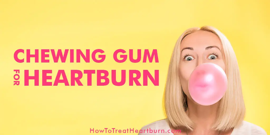 Chewing Gum for Heartburn: Do you get heartburn after meals? Chewing gum for acid reflux is a natural remedy that can eliminate heartburn and other acid reflux symptoms. Chewing gum gets the salivary glands going. Saliva is a natural acid reducer that contains bicarbonate, an antacid. Saliva also acts as an acid rinse and digestive aid that can eliminate acid reflux symptoms. There’s also a 4th way chewing gum relieves acid reflux symptoms...