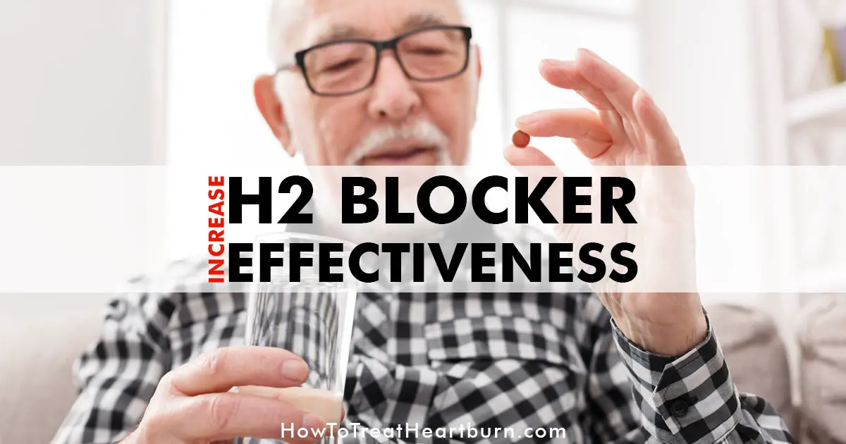 H2 Blockers for Heartburn Relief: Taking H2 blockers like Zantac with an 8oz glass of water will increase effectiveness of this heartburn medication to help treat and prevent acid reflux symptoms like heartburn.