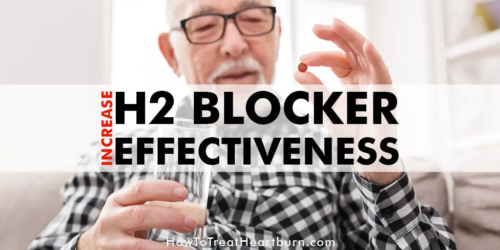 H2 Blockers for Heartburn Relief: Taking H2 blockers like Zantac with an 8oz glass of water will increase effectiveness of this heartburn medication to help treat and prevent acid reflux symptoms like heartburn.